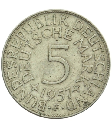 5 marek RFN, 1957, G, stan 3+