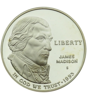 USA 1 dolar, 1993, James Madison, stan 2+