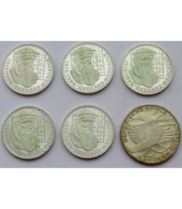 RFN, 5 x 5 marek 1969 + 10 marek 1972 F