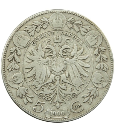 Austria, 5 koron 1900, Franciszek Józef I, stan 3