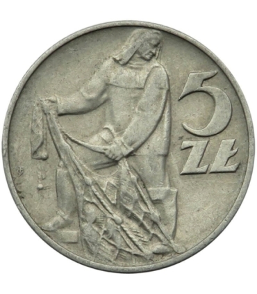 5 zł, Rybak, 1960, stan 3+