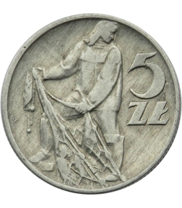 5 zł, Rybak, 1959, stan 3+