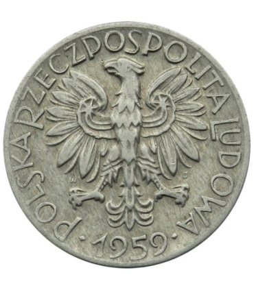 5 zł, Rybak, 1959, stan 3+