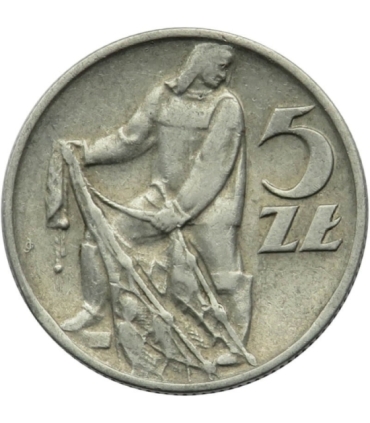 5 zł, Rybak, 1960, stan 2-