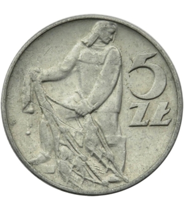 5 zł, Rybak, 1960, stan 3+