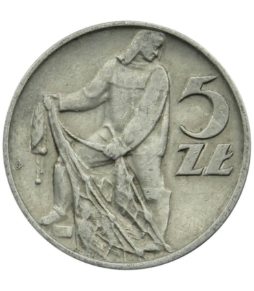 5 zł, Rybak, 1960, stan 3+