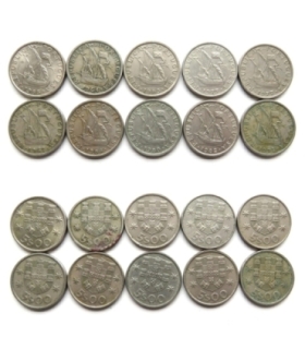 10 szt. x Portugalia 5 eskudo, 1963-1986