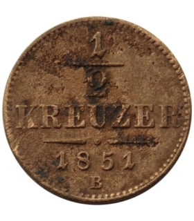 1/2 Krajcara Austria, 1951, znak B, stan 3+