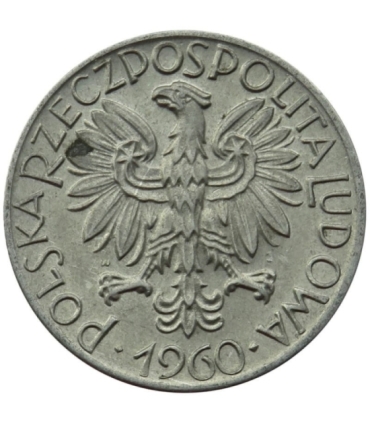 5 zł rybak, 1960, stan 2+