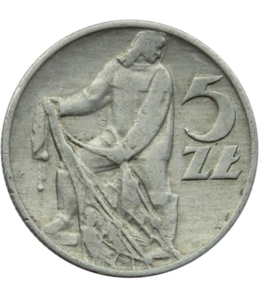 5 zł, Rybak, 1959, stan 3-
