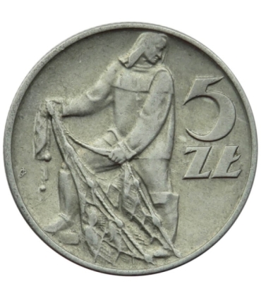 5 zł, Rybak, 1960, stan 3+