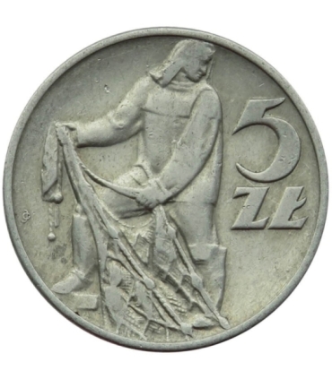 5 zł, Rybak, 1959, stan 3-