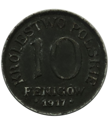 10 Fenigów 1917 FF Królestwo Polskie stan 2