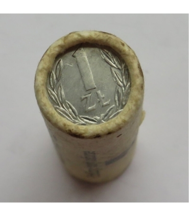 Rolka bankowa 50 szt. x 1 zł, 1989/90, mennicze