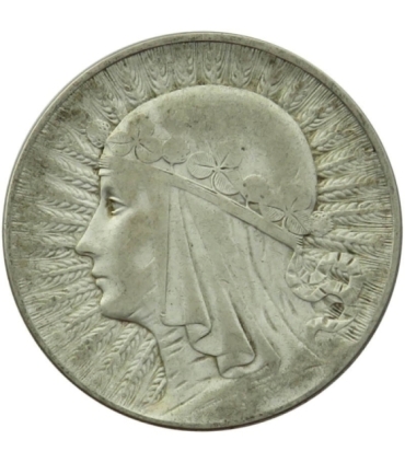 5 zł, Głowa kobiety, 1933, stan 3+