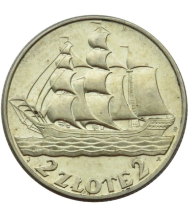 2 złote Żaglowiec, stan 2+