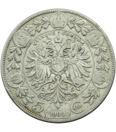 Austria, 5 koron 1909, Franciszek Józef I, stan 3