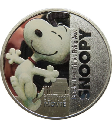 4 numizmaty srebrzone, Nowa Zelandia, 2015, Snoopy Fistaszki