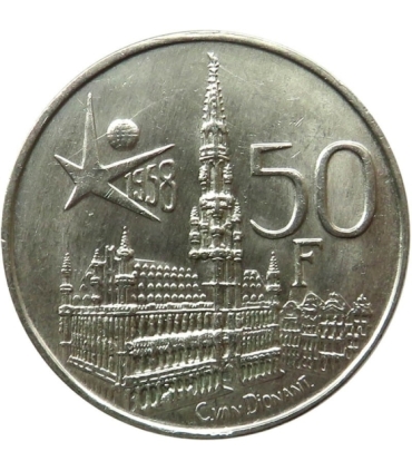 Belgia 50 franków, 1958 Expo 58 Bruksela /DES BELGES/