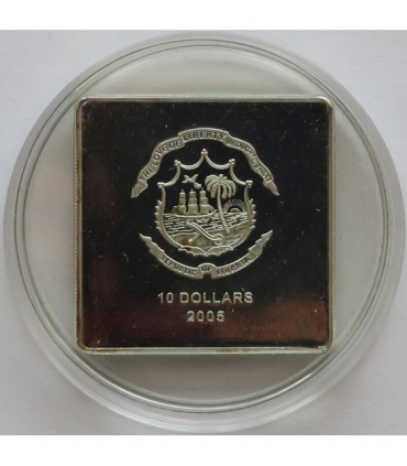 Liberia, 10 dolarów 2005, Jan Paweł II