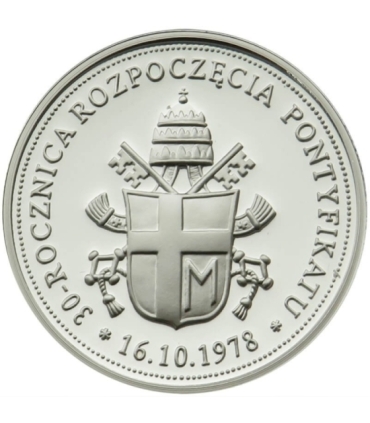 Polska, Jan Paweł II, 30 rocznica pontyfikatu, 2008, srebro Ag999