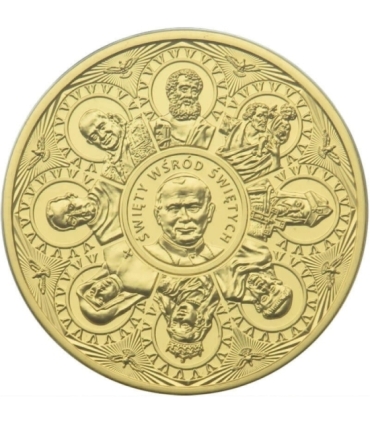 Polska, medal Jan Paweł II, Święty wśród świętych, platerowany