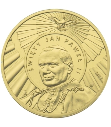 Polska, medal Jan Paweł II, Święty wśród świętych, platerowany