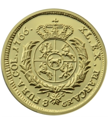 Replika 2 złote, Stanisław August Poniatowski, 1766, srebro złocone