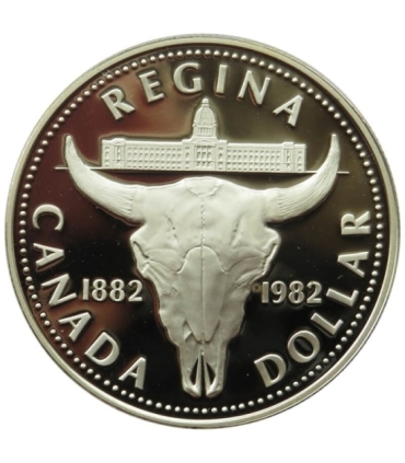 Kanada, 1 Dolar 1982, Bizon, certyfikat, stan 1