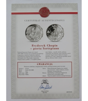 Medal Wielcy Polacy, Fryderyk Chopin, 2009