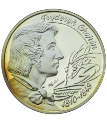 Medal, Numizmat, Wielcy Polacy, Fryderyk Chopin, 2009