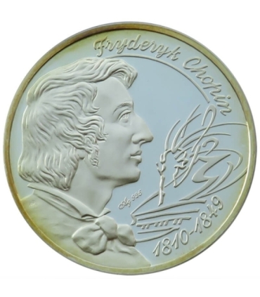 Medal, Numizmat, Wielcy Polacy, Fryderyk Chopin, 2009