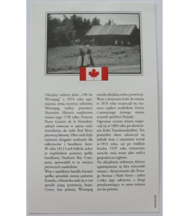 Kanada, 1 dolar 1975, 100 lat Winnipeg, stan 2+