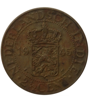 Holenderskie Indie Wschodnie. 2½ centa, 1945