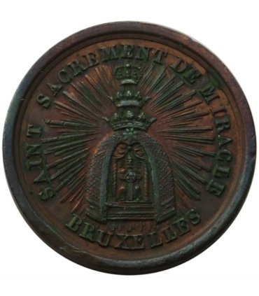 Medal Najświętszego Sakramentu, 1820, brąz, Jubileusz i święto miejskie Bruksela