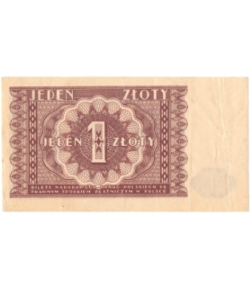 Banknot 1 złoty 1946 rok - stan 2