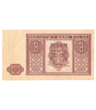 Banknot 1 złoty 1946 rok - stan 2