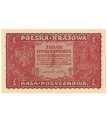 1 Marka 1919, I Serja KR 324535, stan 3+