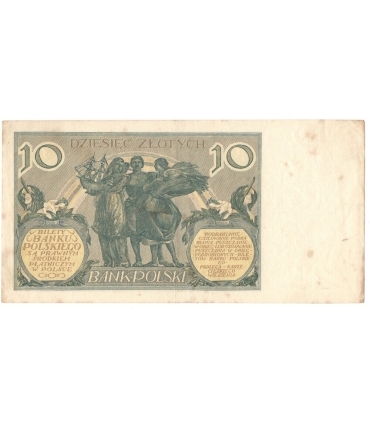 10 złotych 1929 r. Stan 3, Seria FO. 1135637