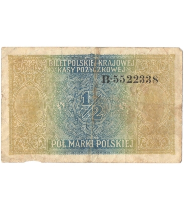 1/2 marki polskiej 1916, Generał, Seria B 5522338 stan 4