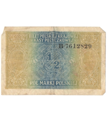 1/2 marki polskiej 1916, Generał, Seria B 7612829 stan 4