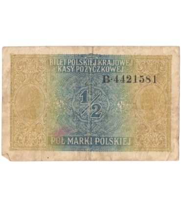 1/2 marki polskiej 1916, Generał, Seria B 4421581 stan 4