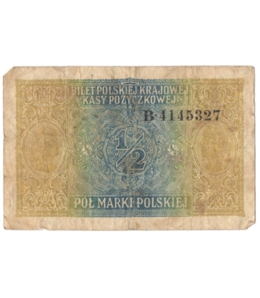 1/2 marki polskiej 1916, Generał, Seria B 4145327 stan 4