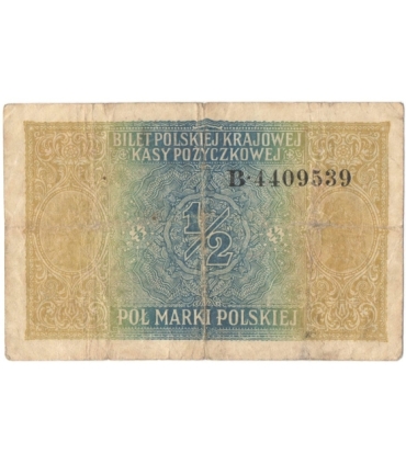1/2 marki polskiej 1916, Generał, Seria B 4409539 stan 4