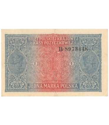 1 marka polska 1916, Generał, Seria B 8973448, stan 3+