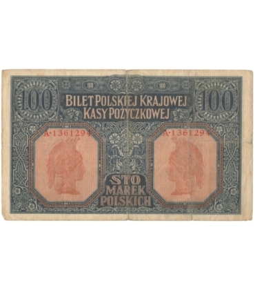 100 marek polskich 1916, Generał, Seria A 2794337, stan 5