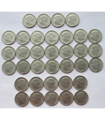 5 zł Głowa kobiety, Zestaw 35 sztuk, 1932-1934, stany od 3+/3