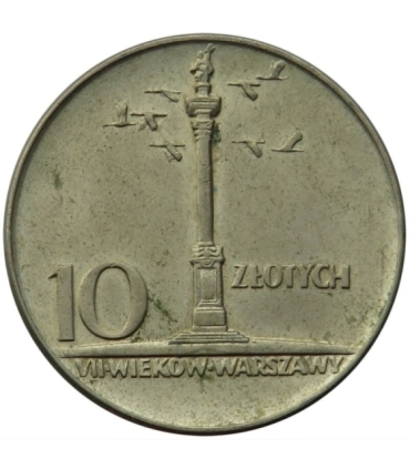 10 złotych Mała kolumna, 1966, stan 2