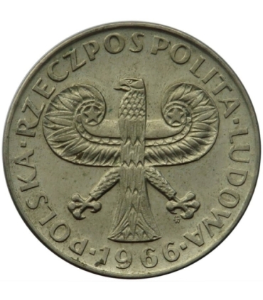 10 złotych Mała kolumna, 1966, stan 2