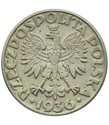 2 zł, Żaglowiec, 1936, stan 2-